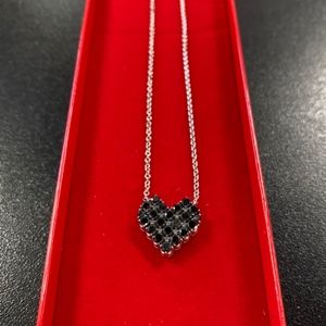 White Gold Diamond Heart Necklace